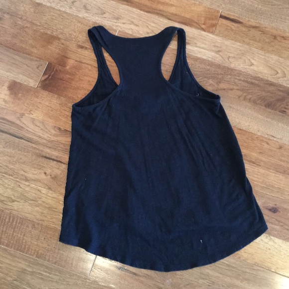 Black tank top with crochet front - Picture 2 of 2